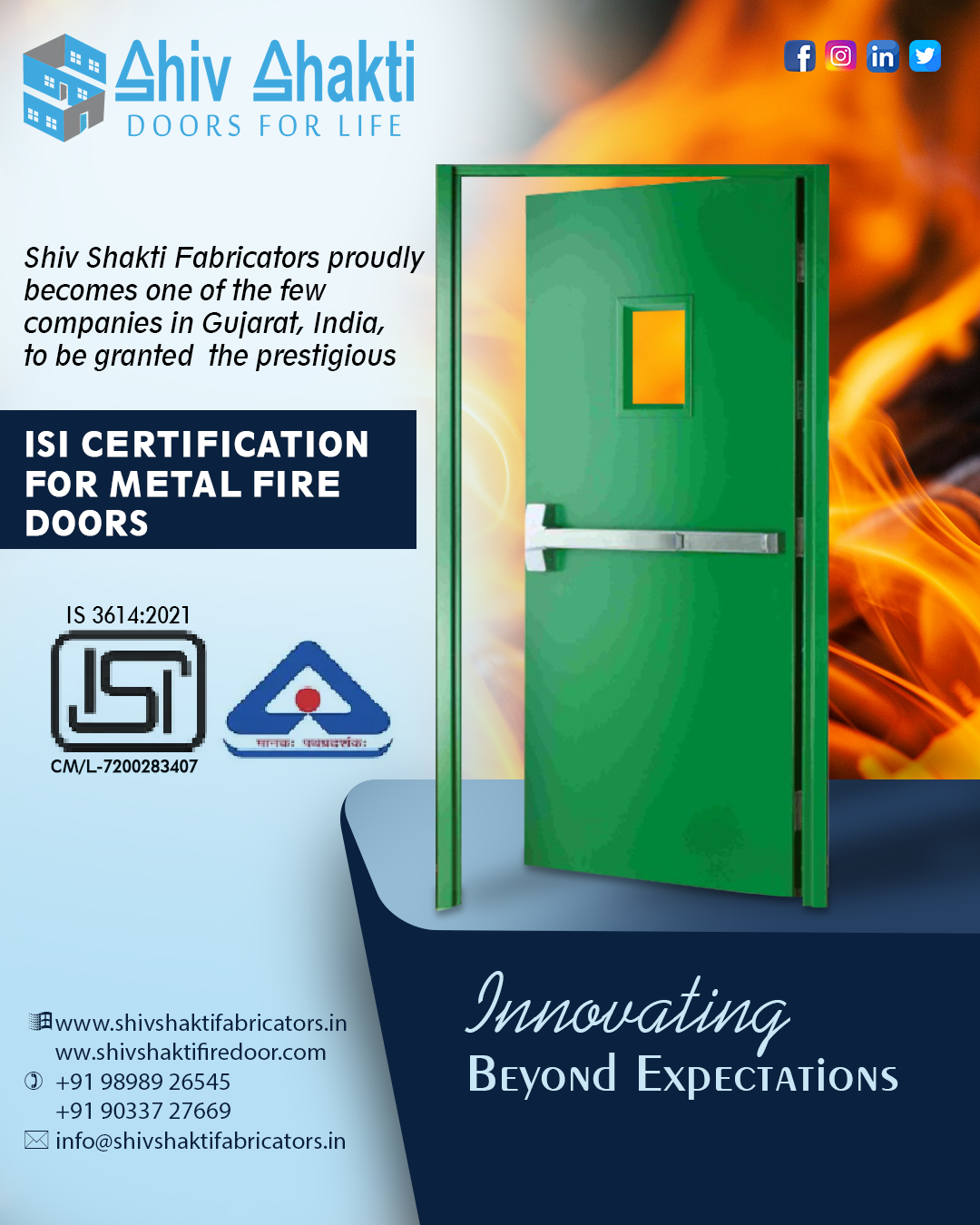ISI certified fire doors India